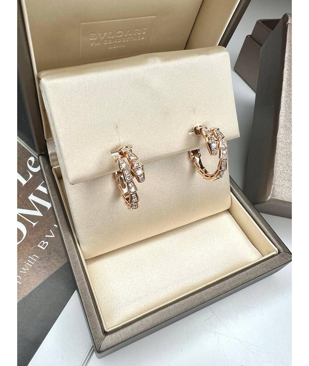 BVLGARI Золотые серьги из розового золота, фото 2