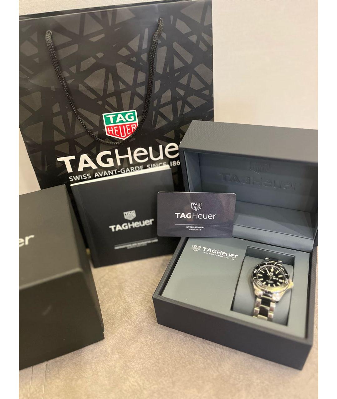 TAG HEUER Черные часы, фото 4