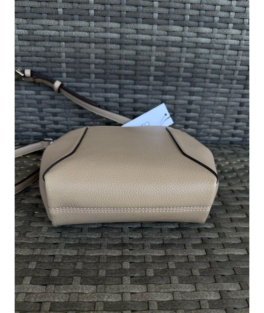 CALVIN KLEIN Бежевая сумка через плечо из искусственной кожи, фото 8