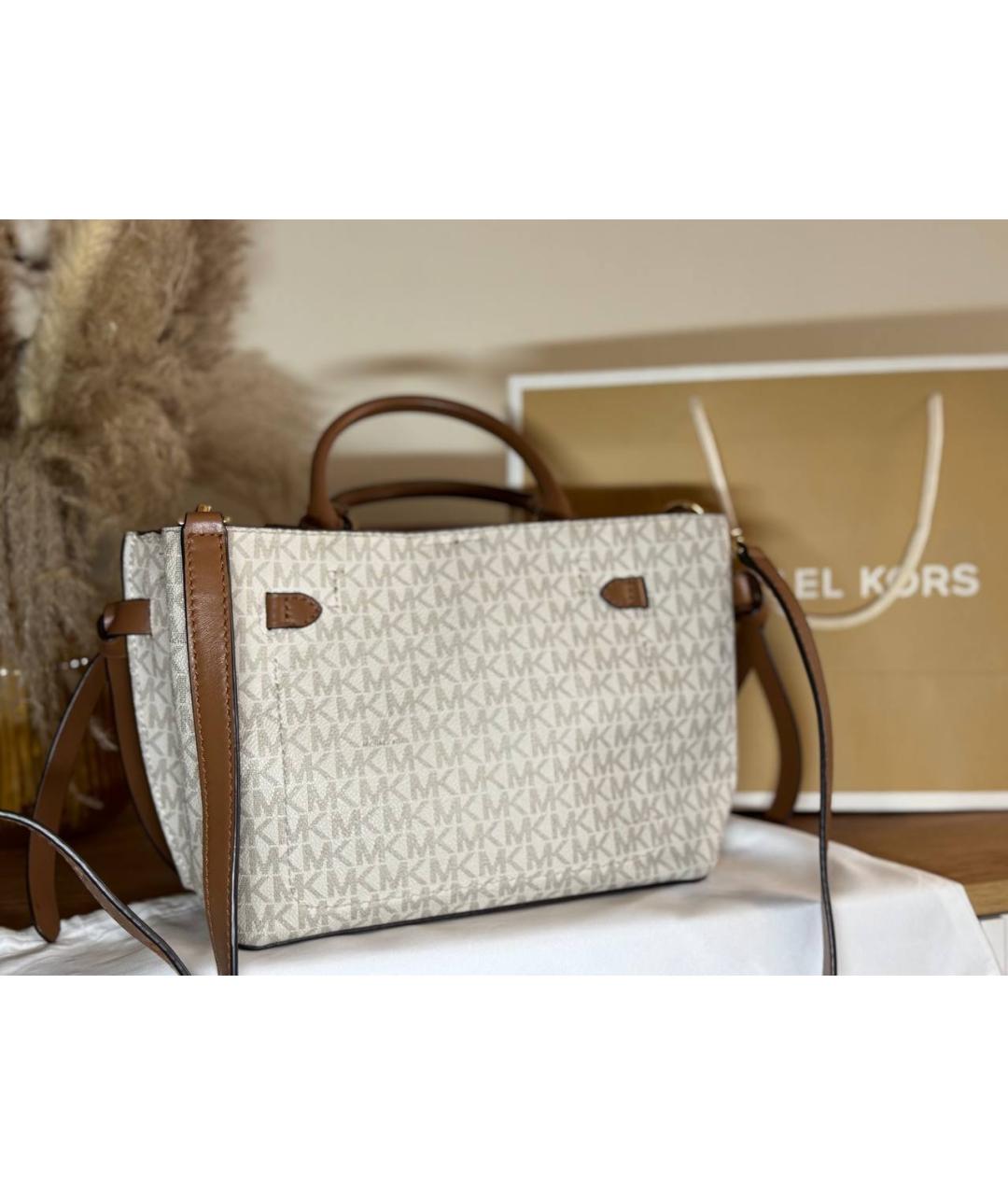 MICHAEL KORS Бежевая сумка с короткими ручками, фото 3