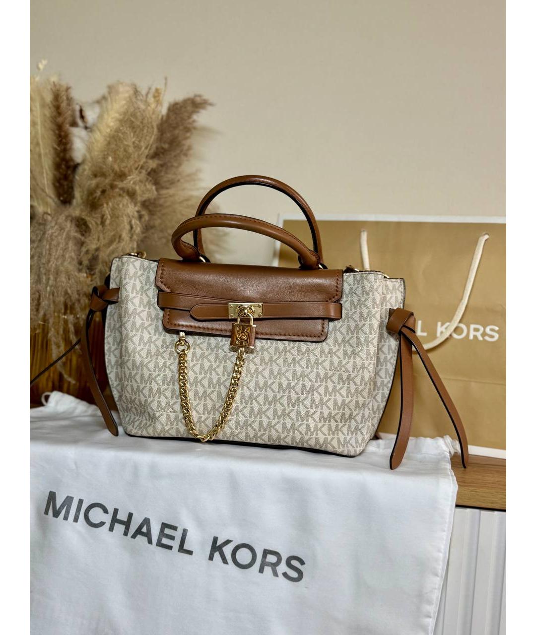 MICHAEL KORS Бежевая сумка с короткими ручками, фото 2
