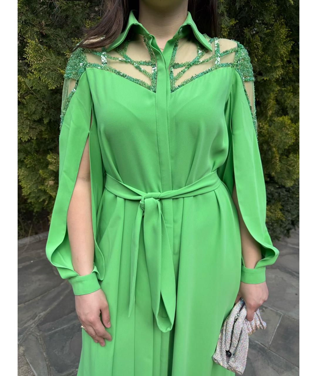 ZUHAIR MURAD Зеленые шифоновое вечернее платье, фото 2
