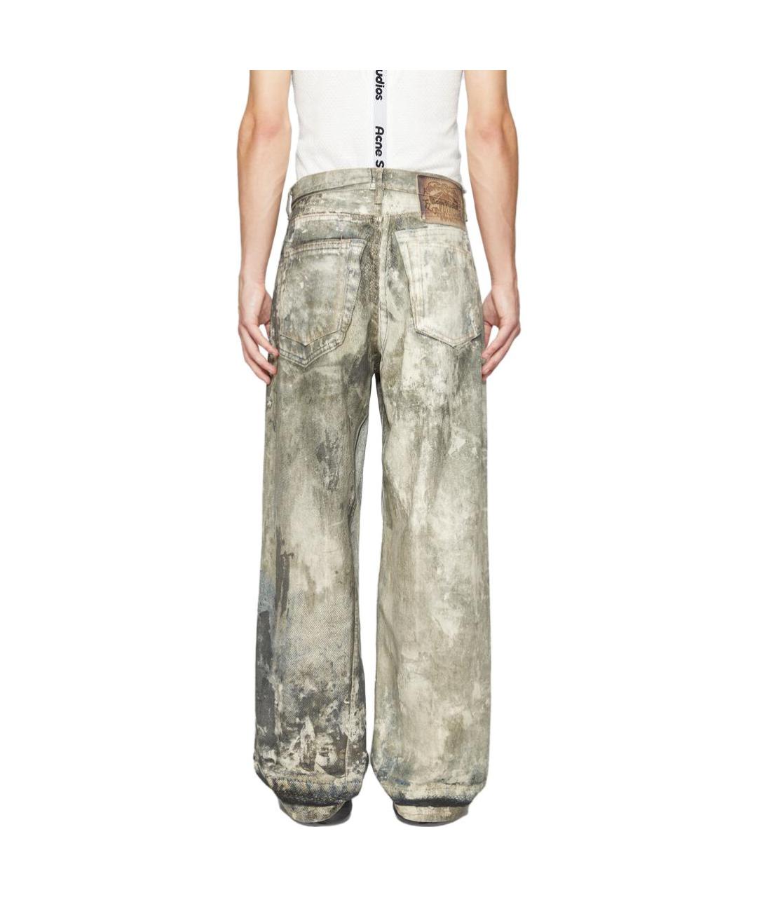 ACNE STUDIOS Серые хлопковые прямые джинсы, фото 4