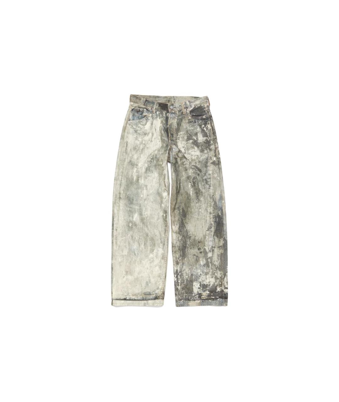 ACNE STUDIOS Серые хлопковые прямые джинсы, фото 1