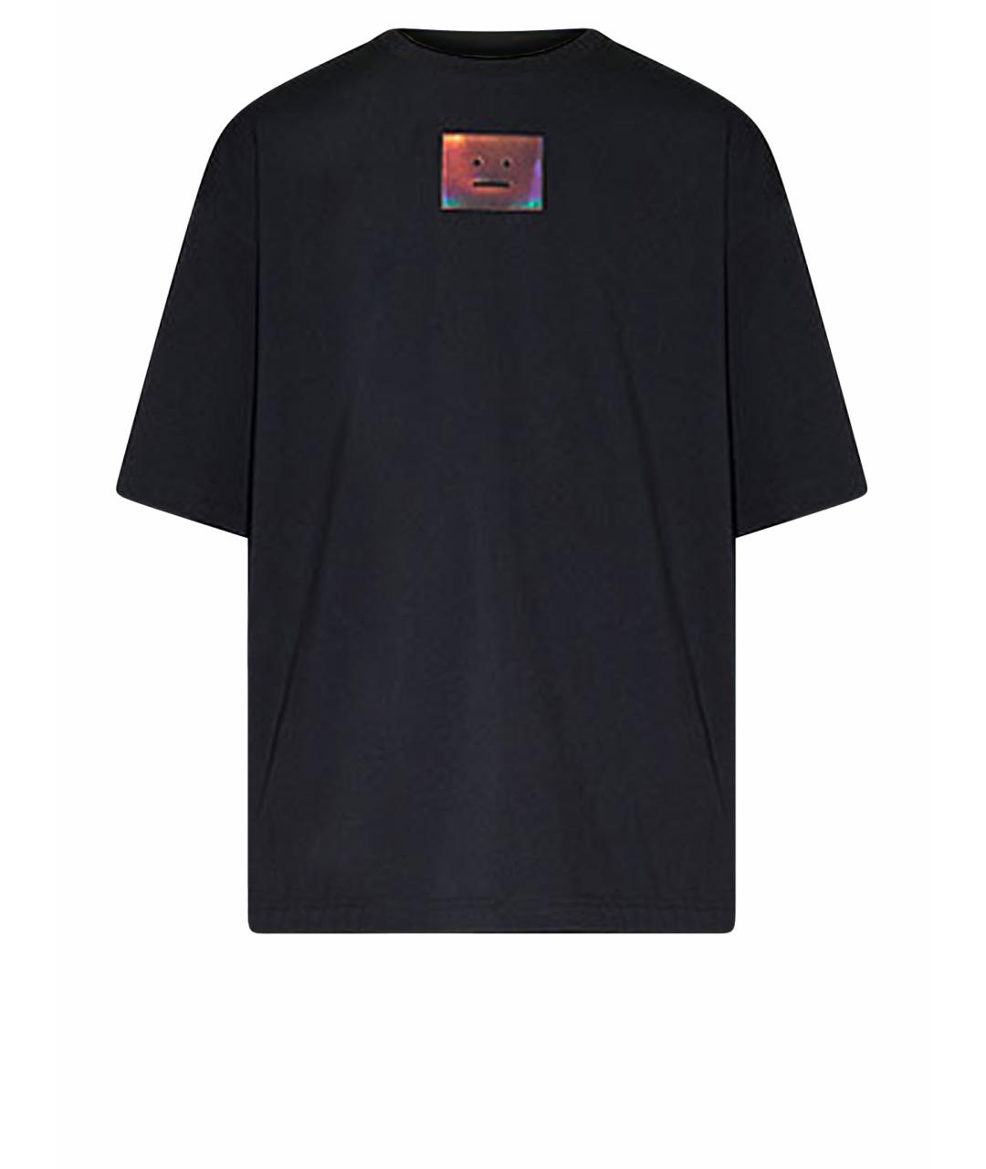 ACNE STUDIOS Черная хлопковая футболка, фото 1