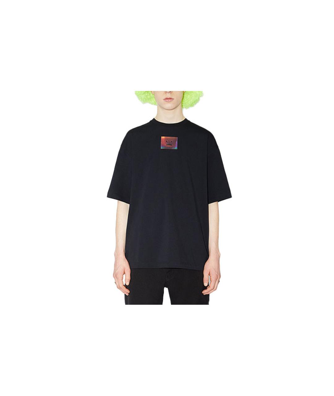 ACNE STUDIOS Черная хлопковая футболка, фото 3