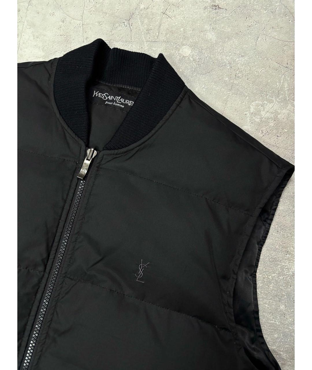 SAINT LAURENT Черный жилет, фото 4