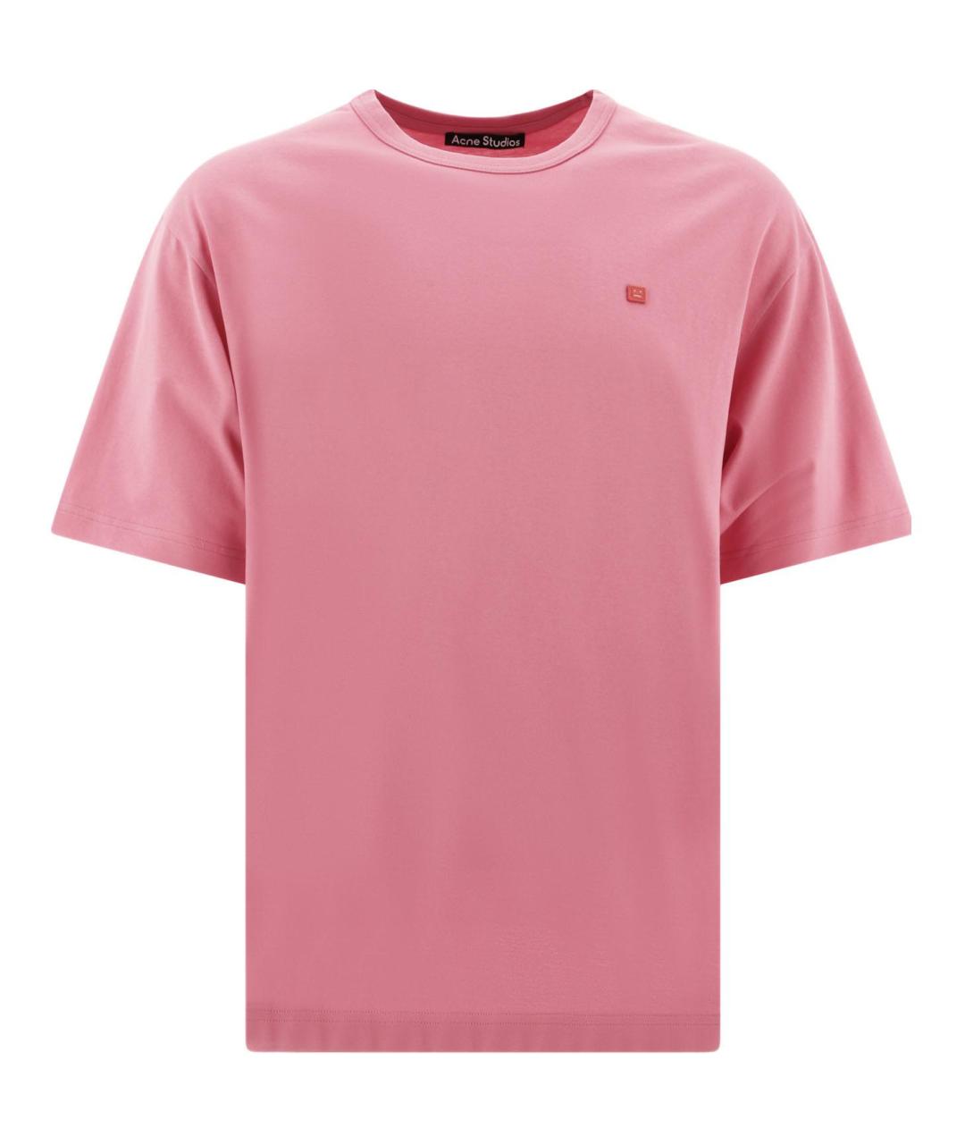 ACNE STUDIOS Розовая хлопковая футболка, фото 1