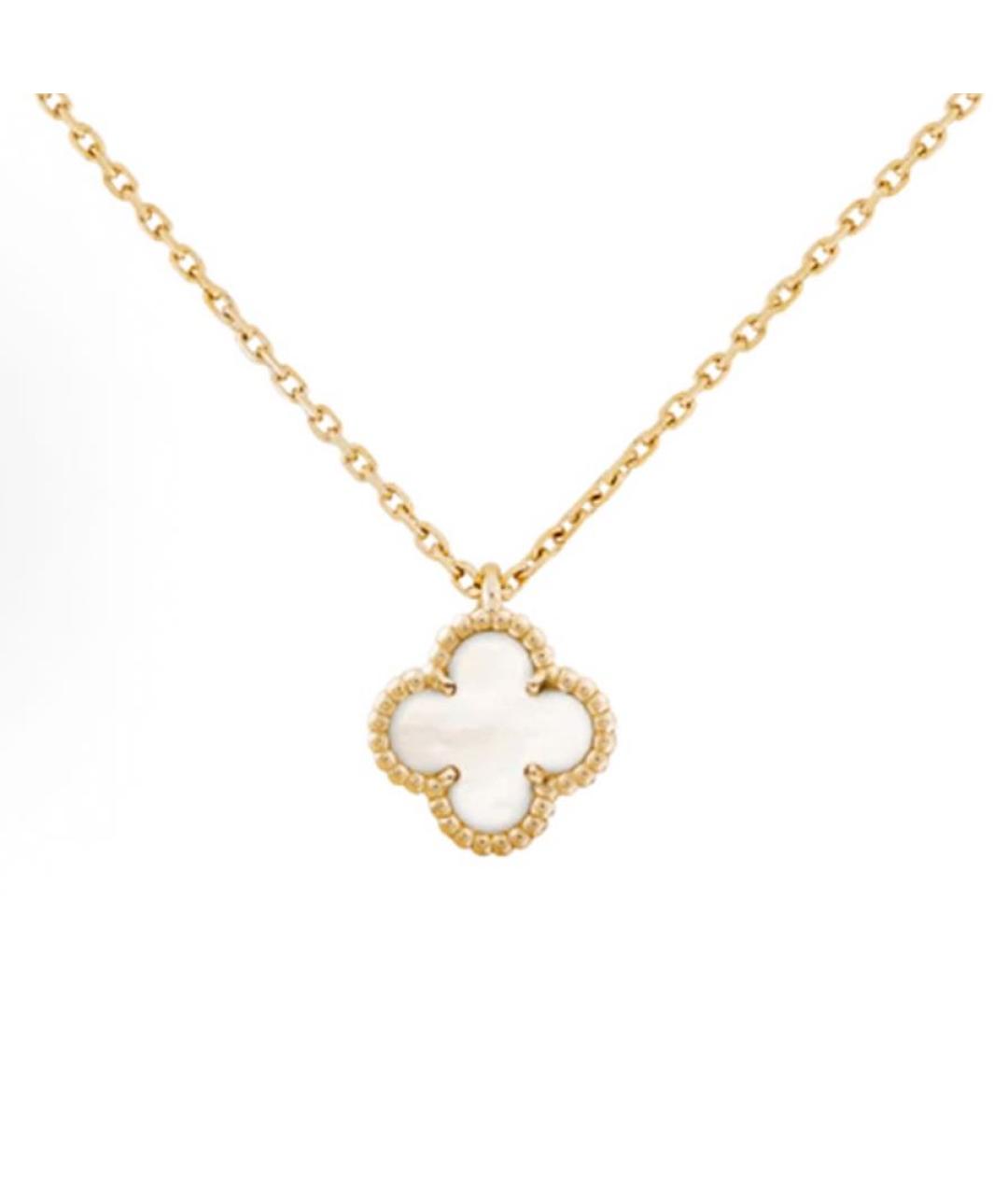 VAN CLEEF & ARPELS Белая подвеска из желтого золота, фото 2
