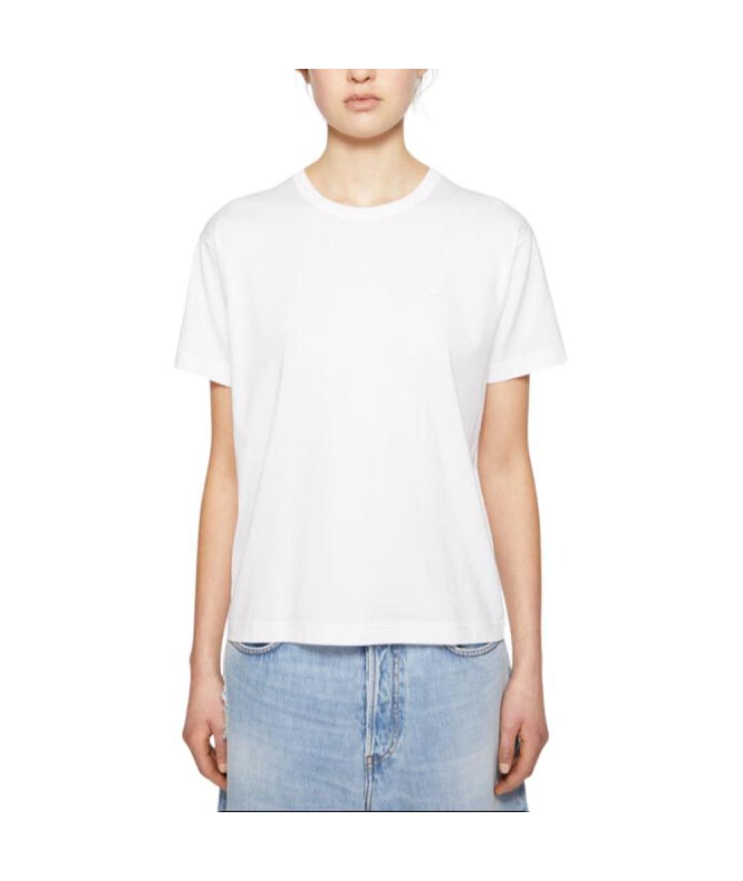 ACNE STUDIOS Белая хлопковая футболка, фото 3