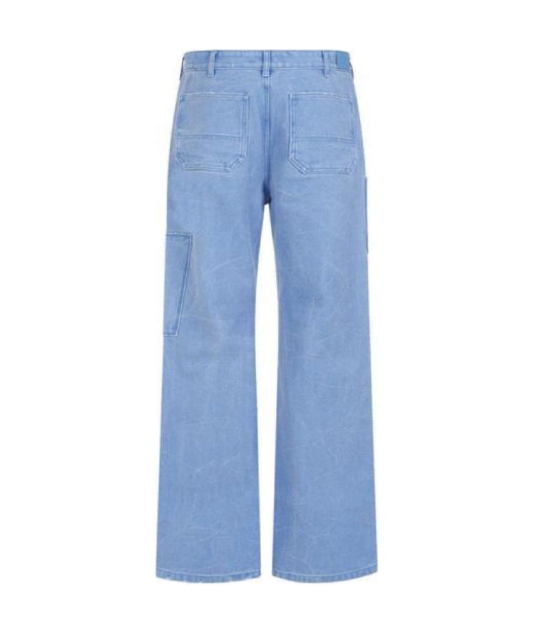 ACNE STUDIOS Синие хлопковые прямые джинсы, фото 2