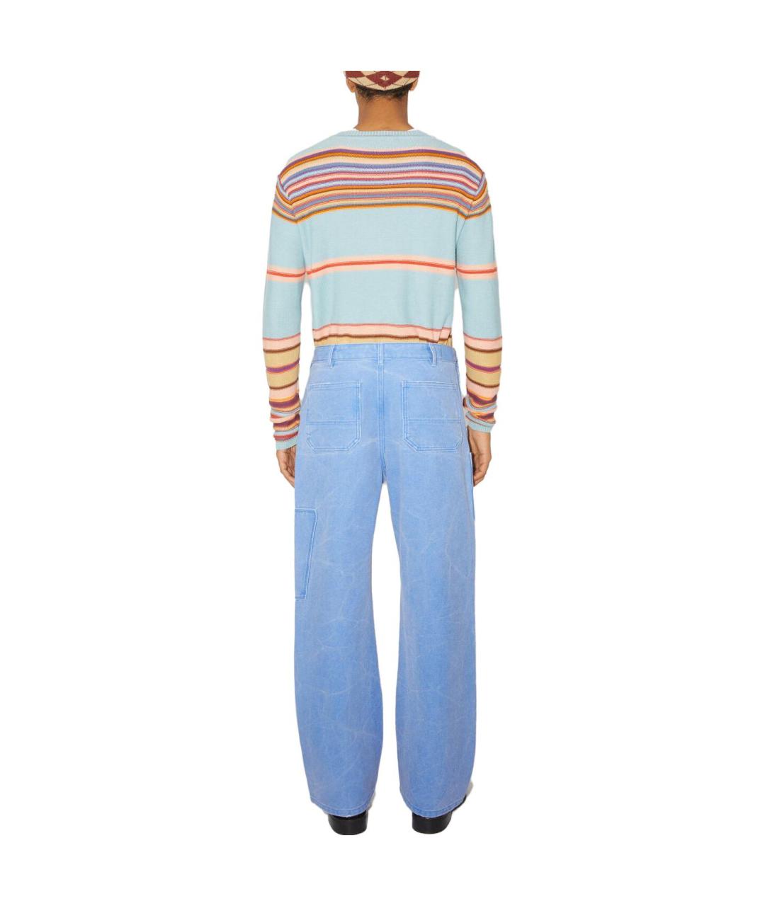ACNE STUDIOS Синие хлопковые прямые джинсы, фото 5