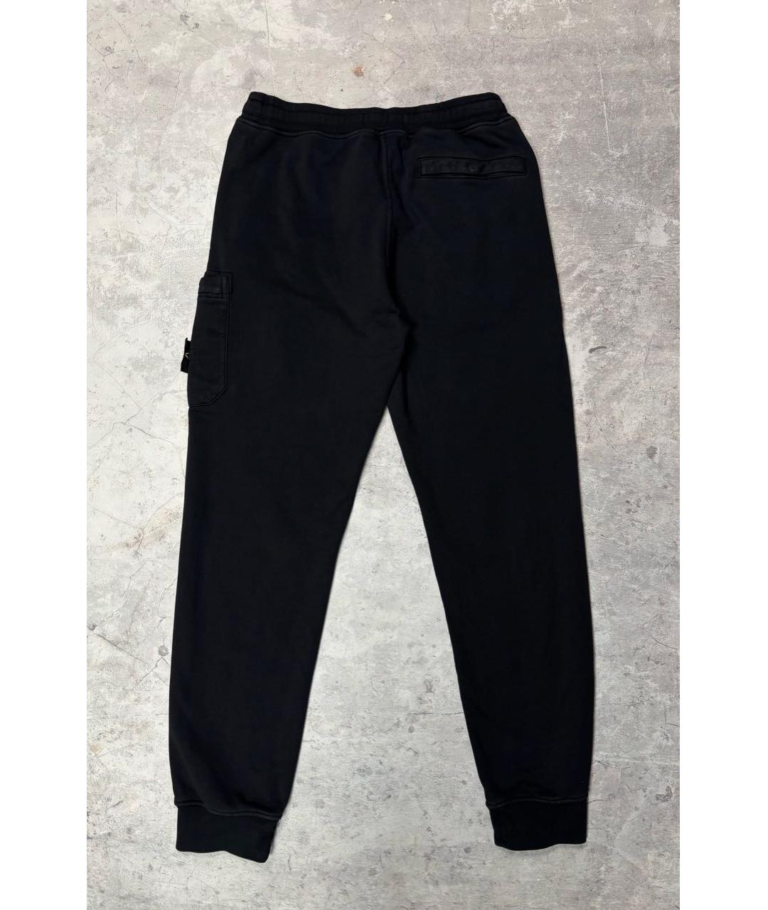 STONE ISLAND Черные хлопковые повседневные брюки, фото 2