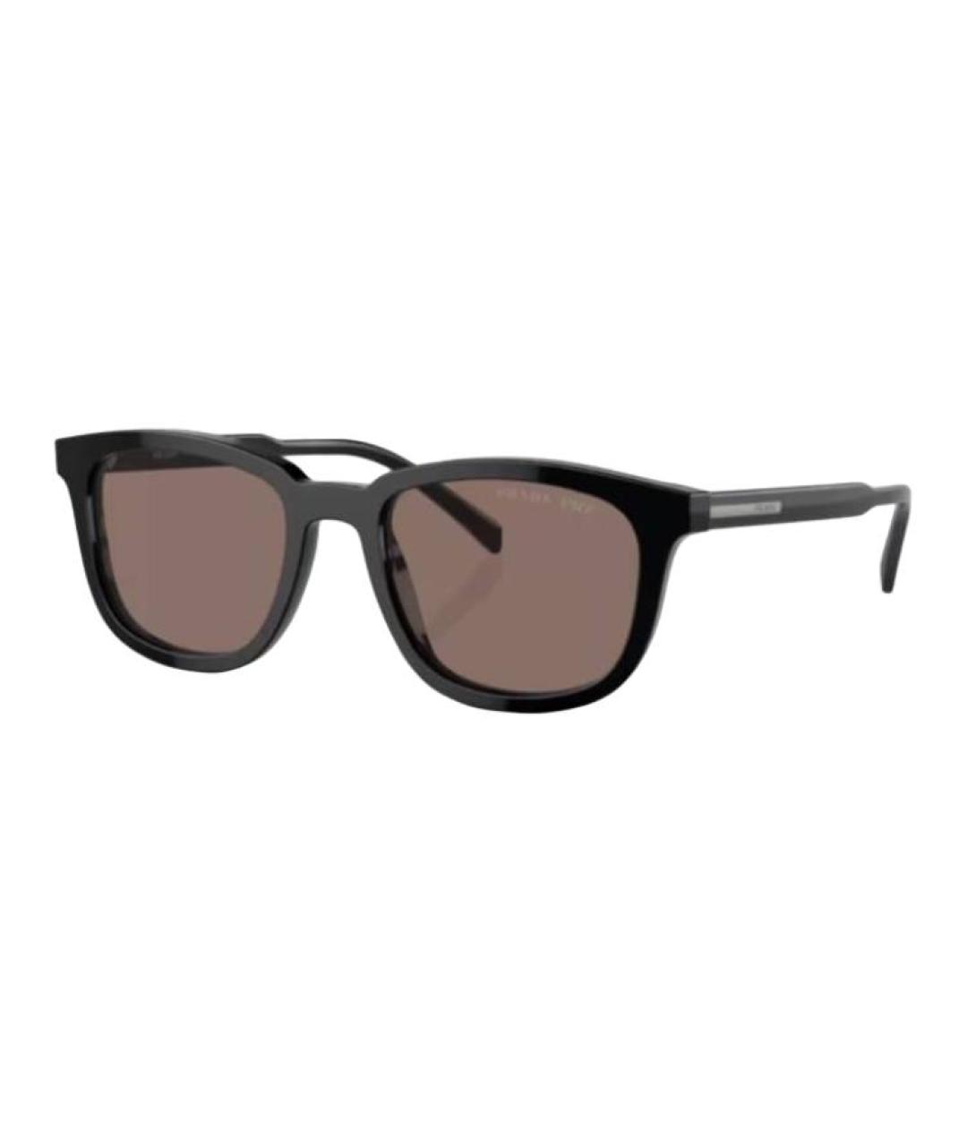 PRADA Черные пластиковые солнцезащитные очки, фото 3