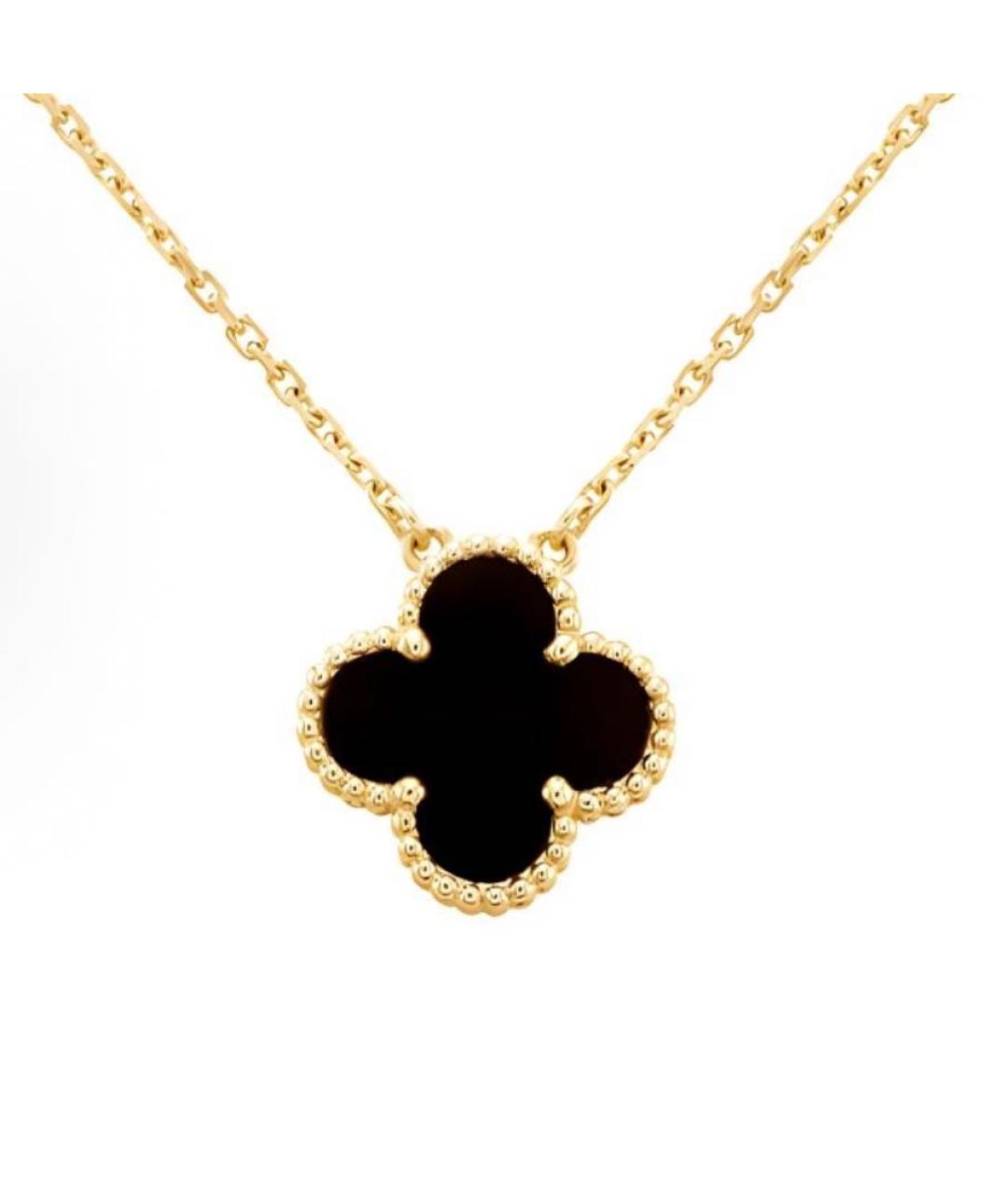 VAN CLEEF & ARPELS Черная подвеска из желтого золота, фото 2