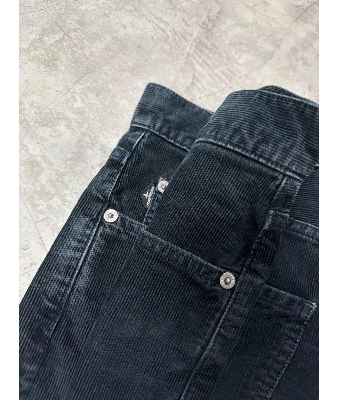 STONE ISLAND Темно-синие хлопковые прямые джинсы, фото 8