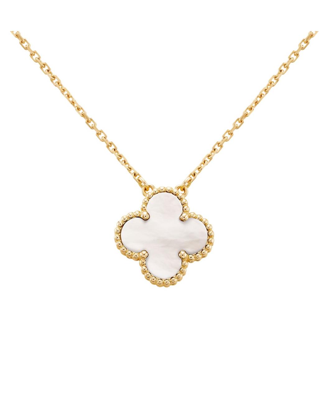VAN CLEEF & ARPELS Белая подвеска из желтого золота, фото 1