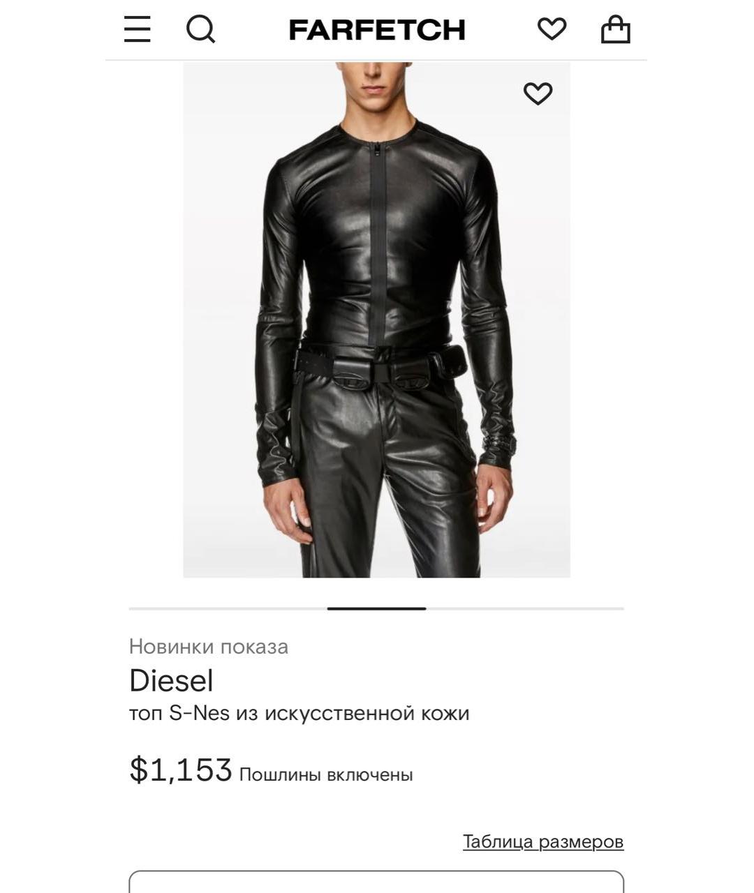 DIESEL Черная полиэстеровая куртка, фото 4