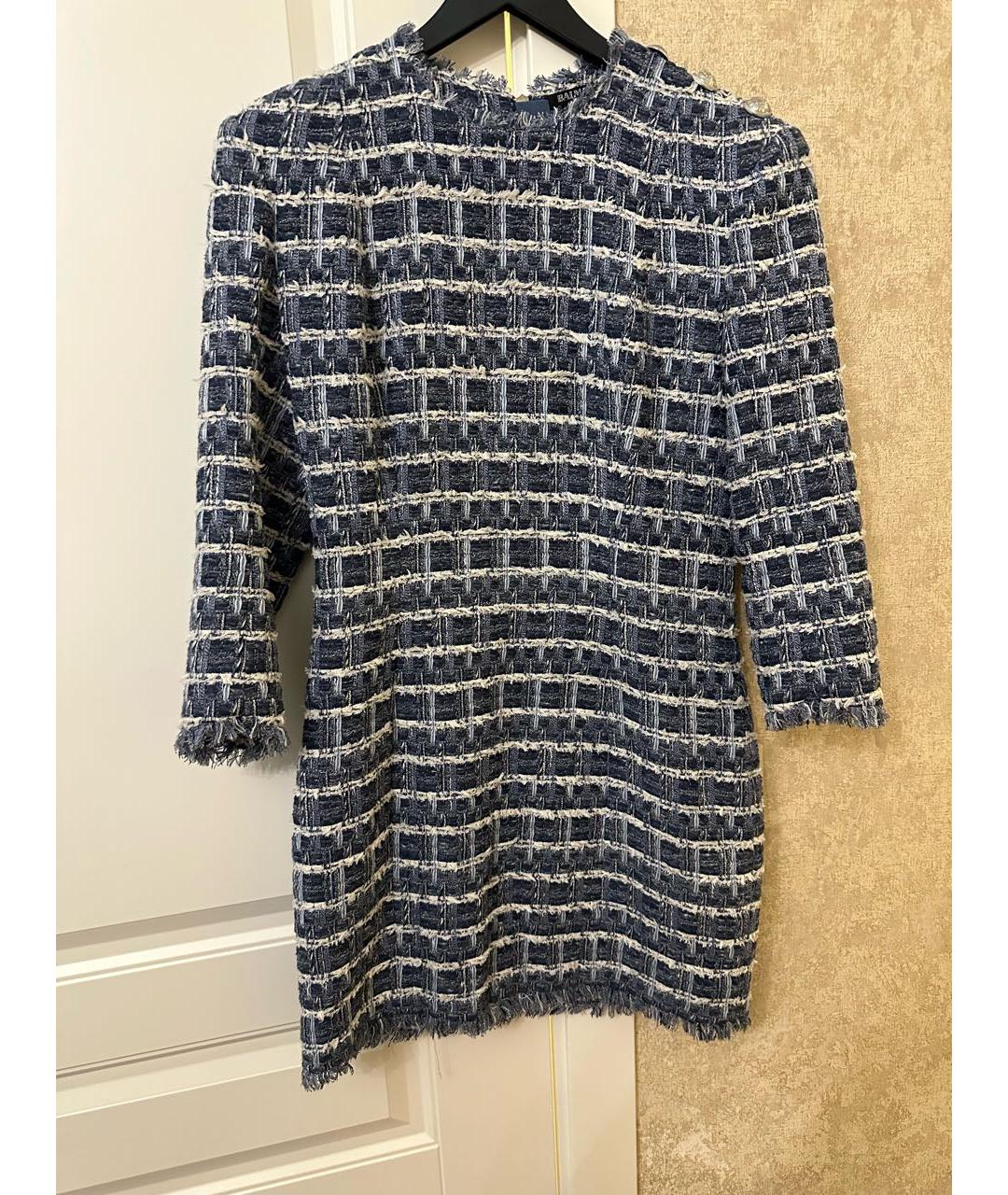 BALMAIN Голубое хлопковое повседневное платье, фото 7