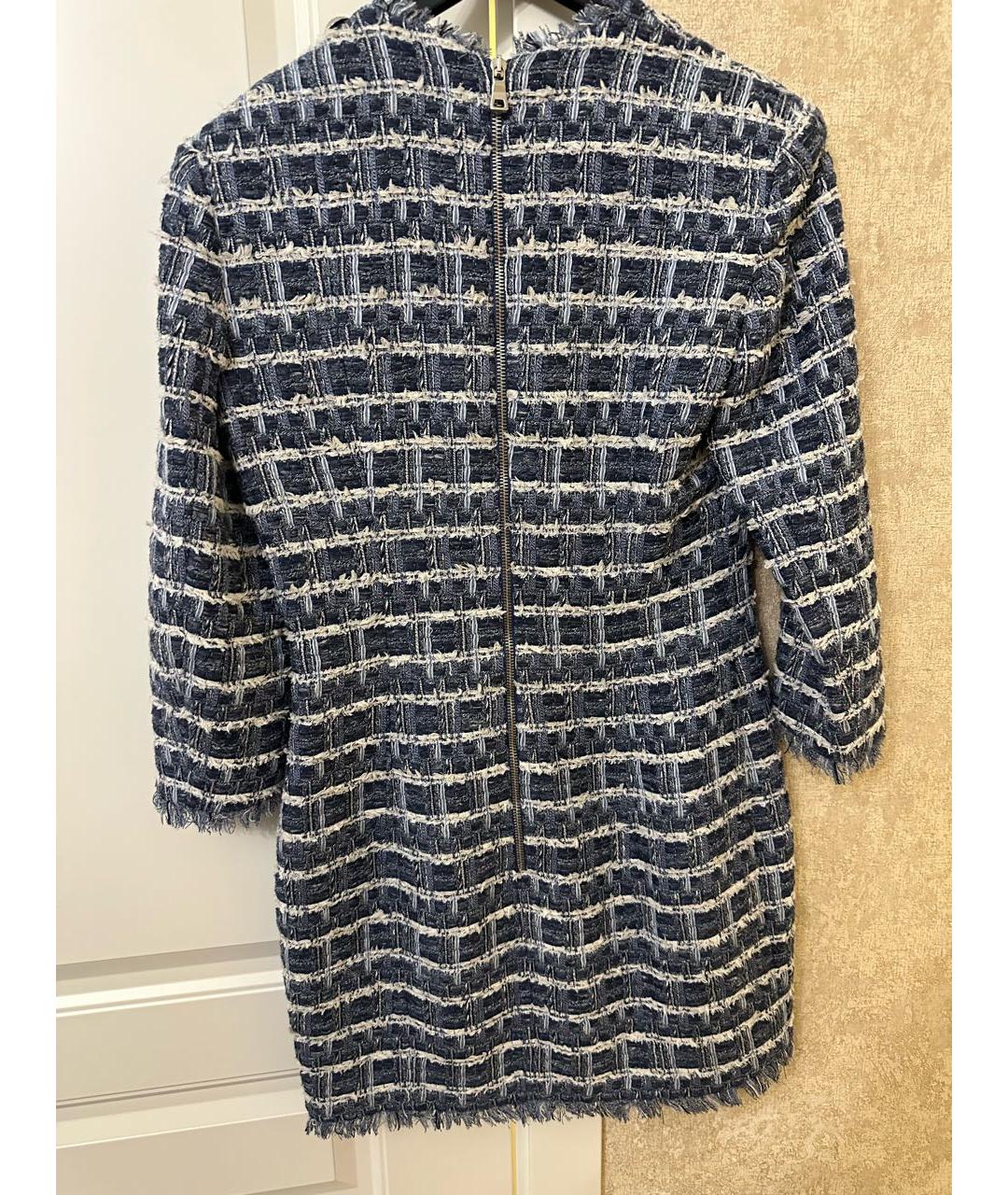 BALMAIN Голубое хлопковое повседневное платье, фото 2