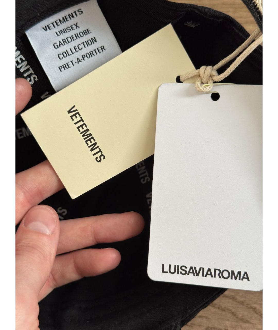 VETEMENTS Черная хлопковая кепка/бейсболка, фото 8