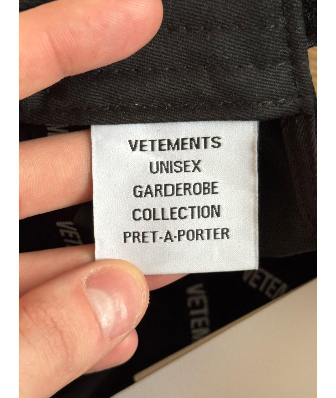 VETEMENTS Черная хлопковая кепка/бейсболка, фото 4