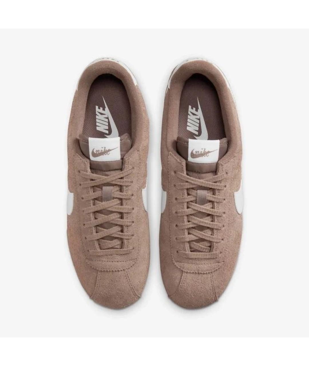 NIKE Коричневые замшевые низкие кроссовки / кеды, фото 3