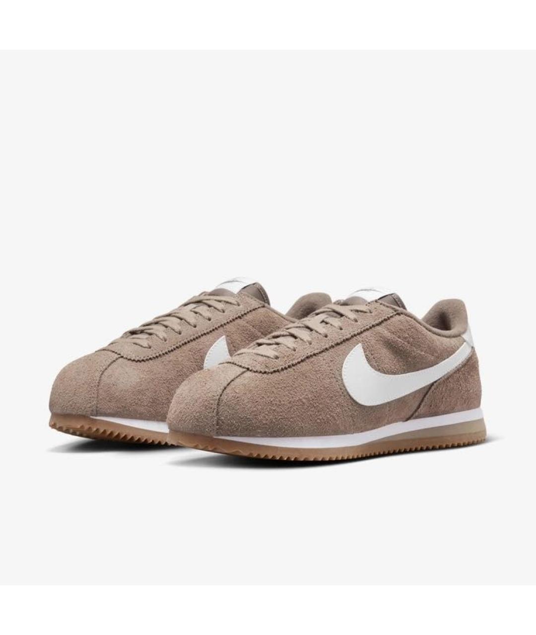 NIKE Коричневые замшевые низкие кроссовки / кеды, фото 2
