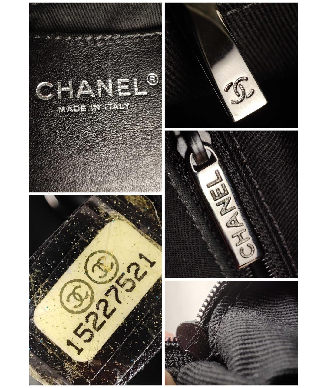 CHANEL Антрацитовая кожаная сумка через плечо, фото 9