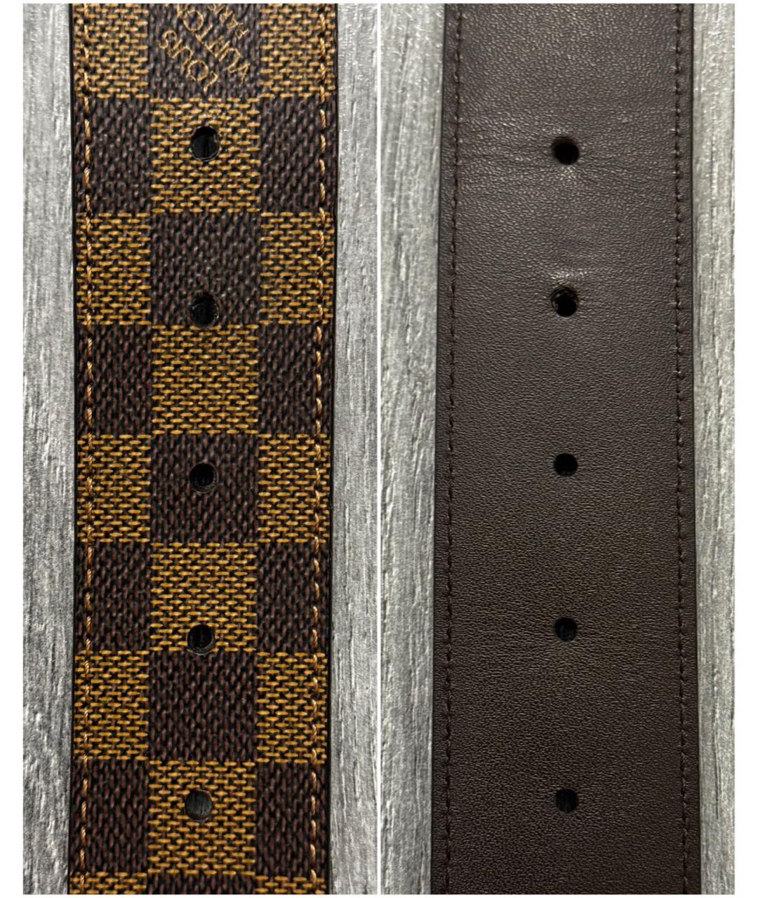 LOUIS VUITTON Коричневый кожаный ремень, фото 5