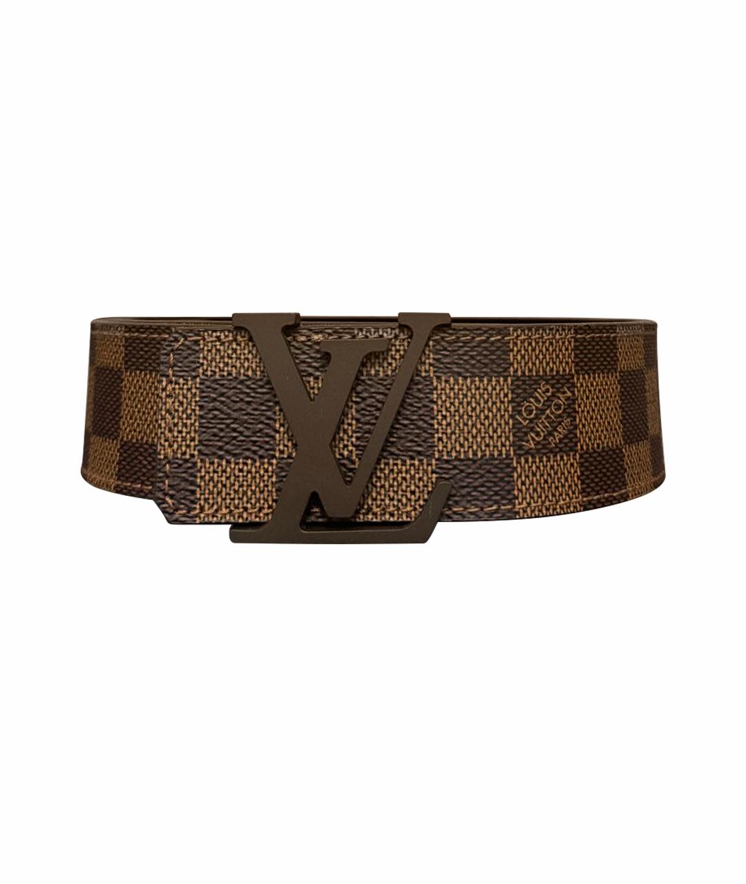 LOUIS VUITTON Коричневый кожаный ремень, фото 8
