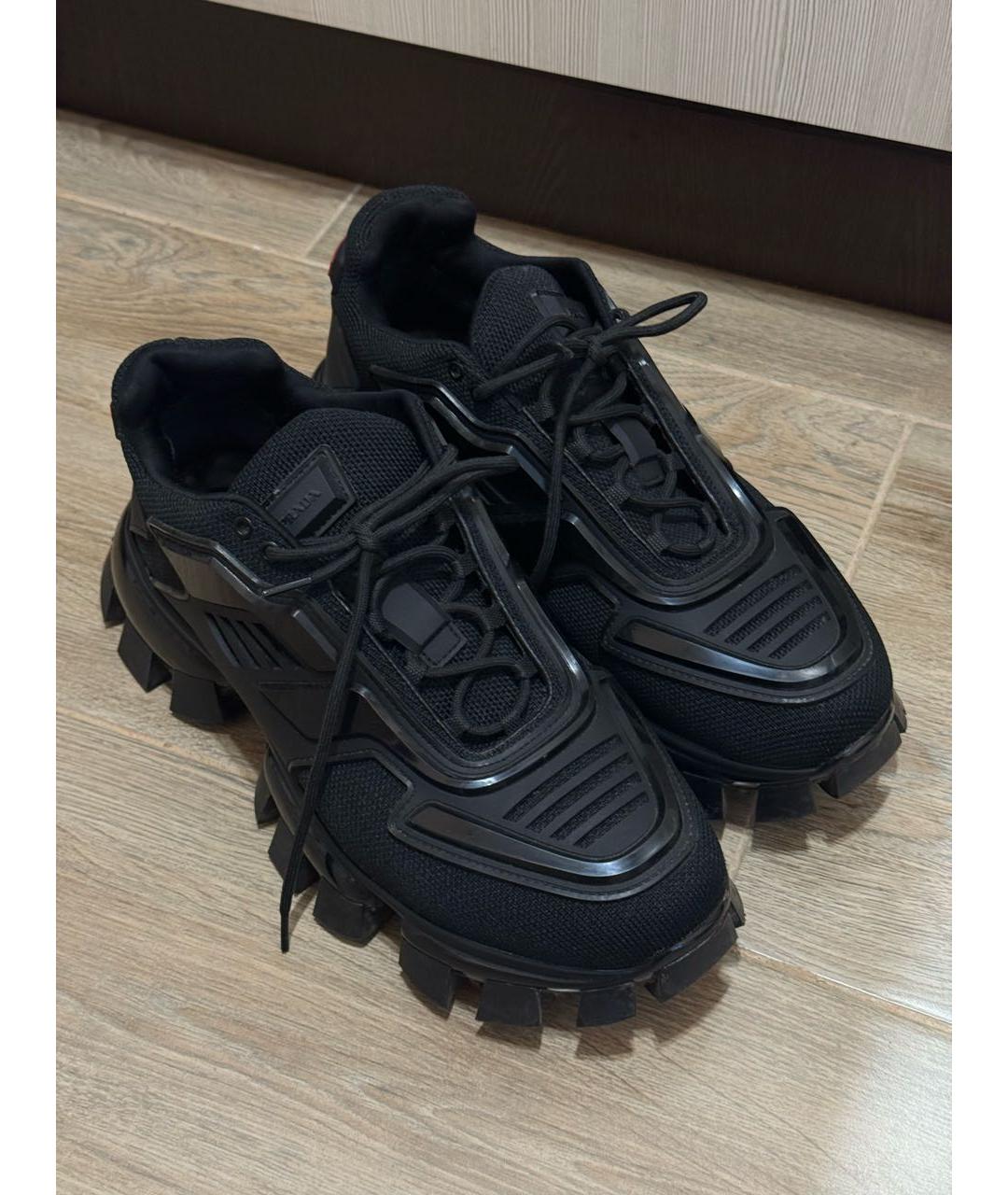 PRADA Черные кожаные высокие ботинки, фото 2