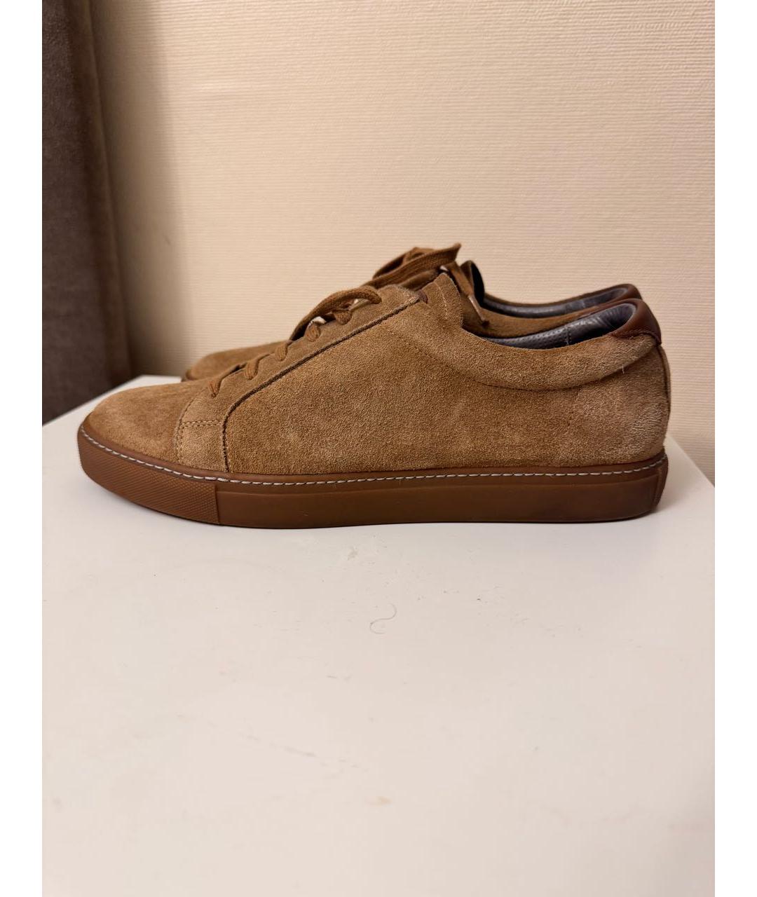 BRUNELLO CUCINELLI Коричневые замшевые низкие кроссовки / кеды, фото 6