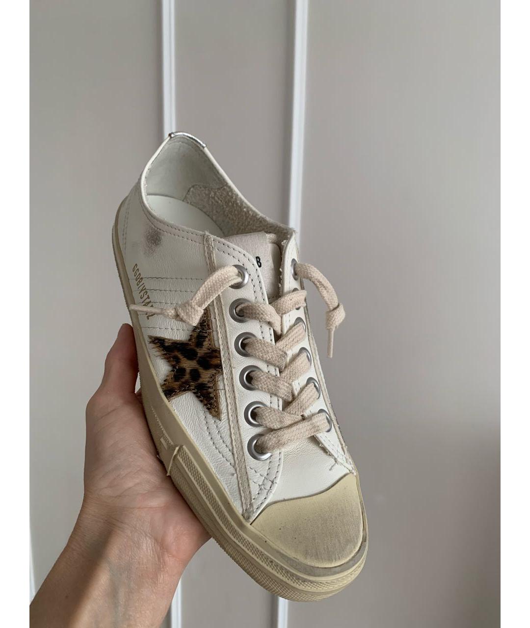 GOLDEN GOOSE DELUXE BRAND Белые кожаные кеды, фото 6
