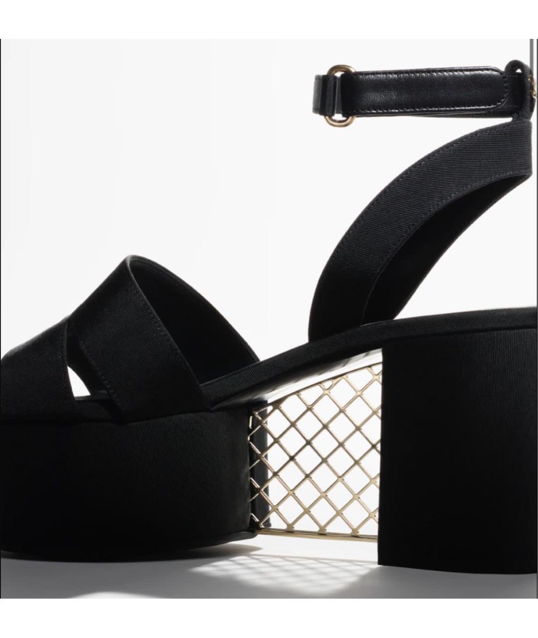 CHANEL Черные босоножки, фото 3