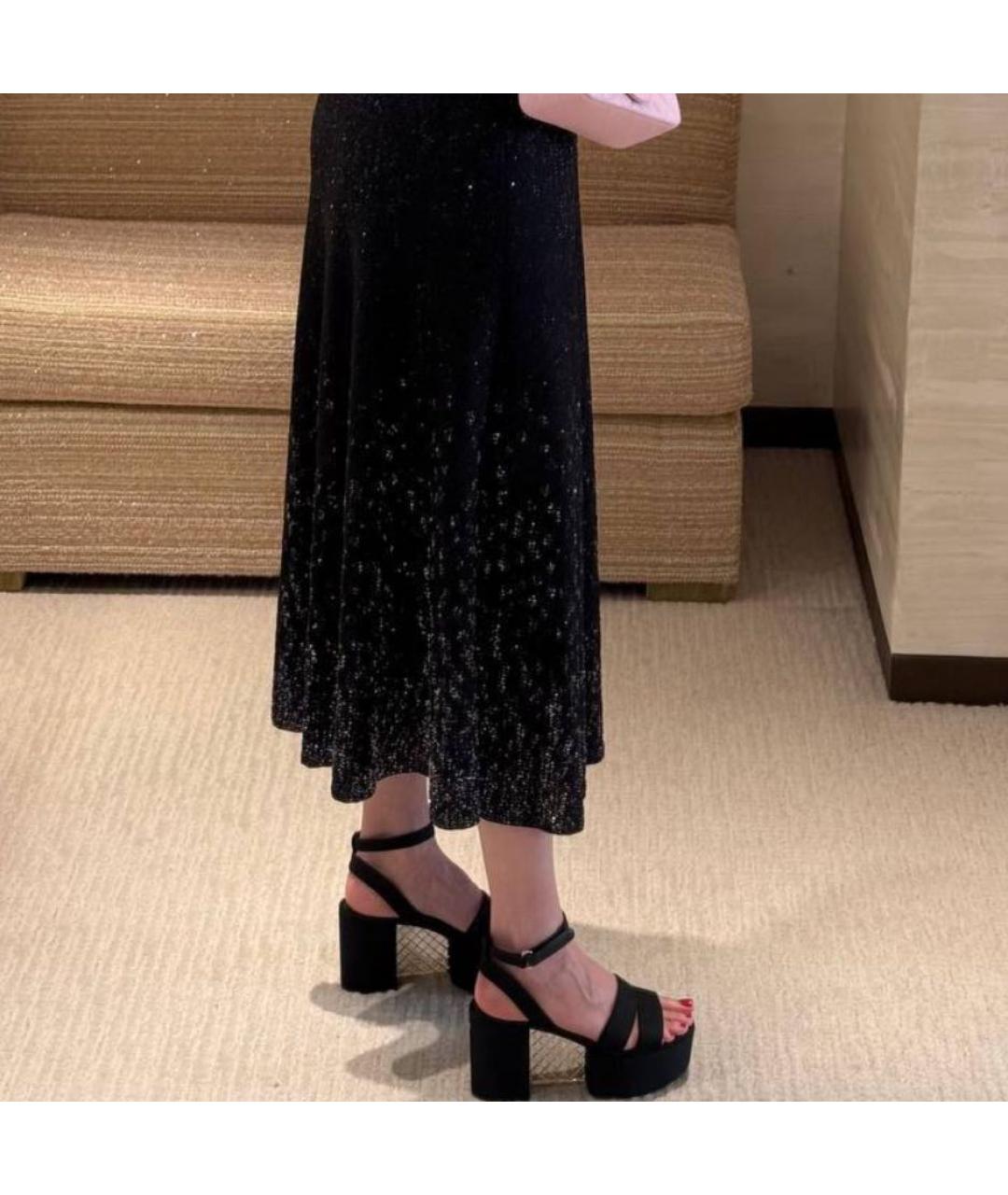 CHANEL Черные босоножки, фото 7