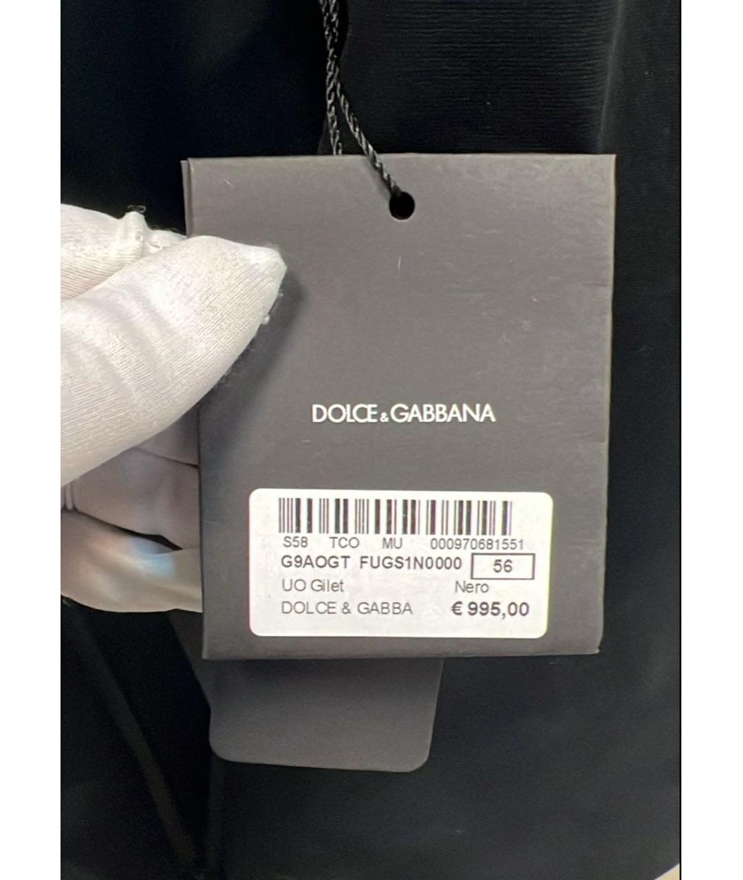 DOLCE&GABBANA Черный жилет, фото 7