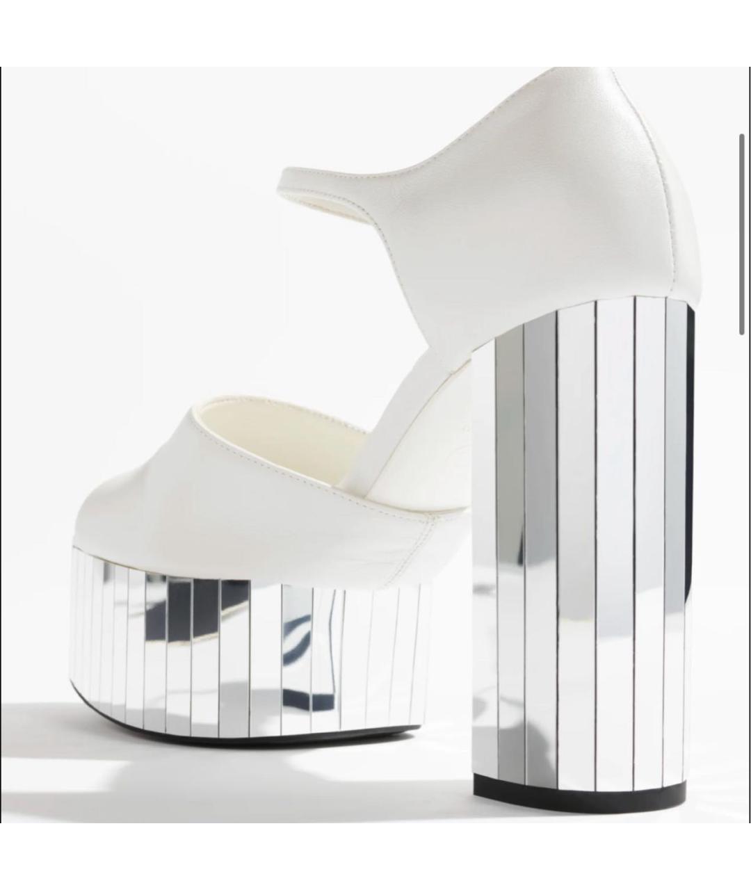 CHANEL Белые кожаные босоножки, фото 3