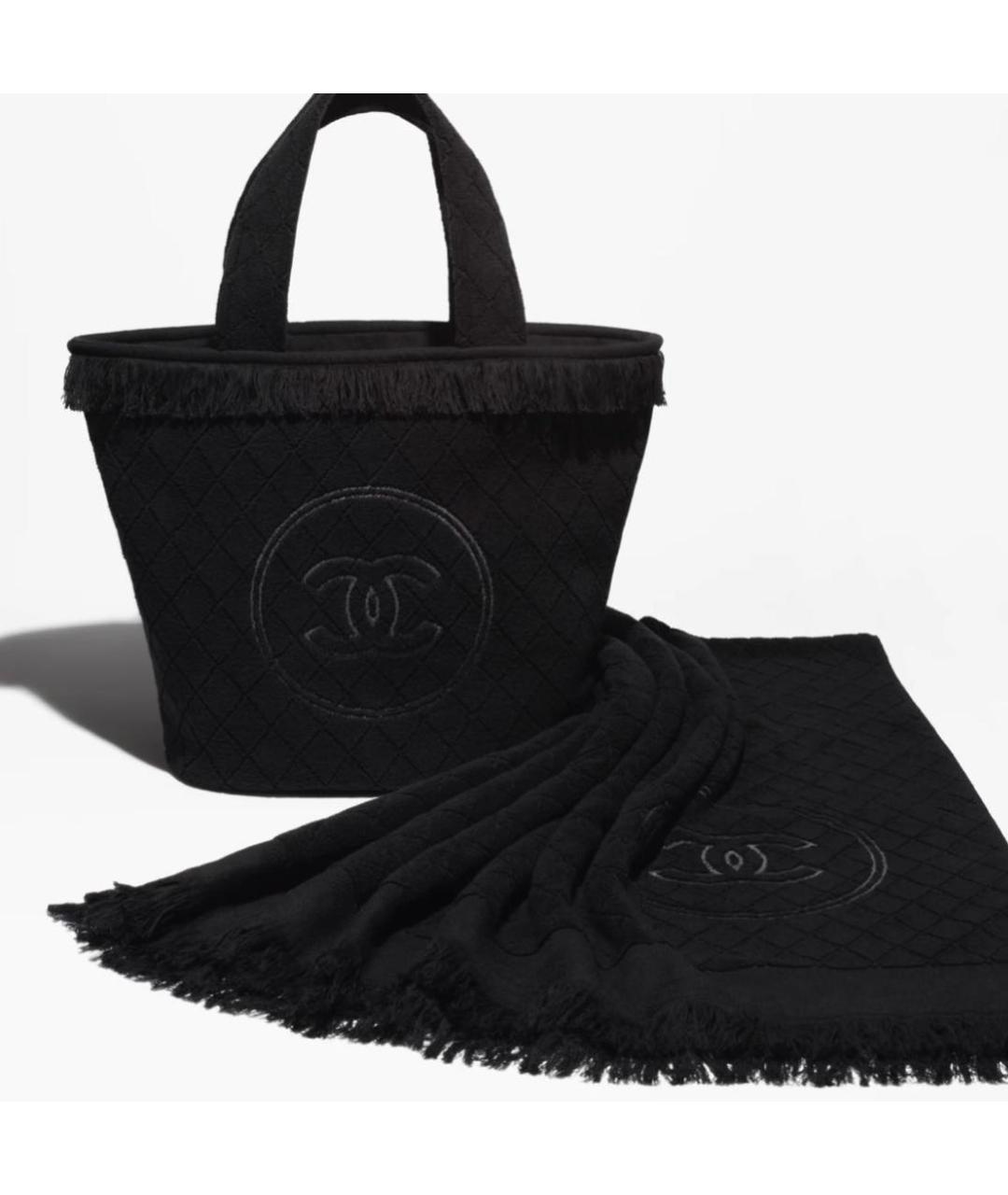 CHANEL Черная пляжная сумка, фото 2
