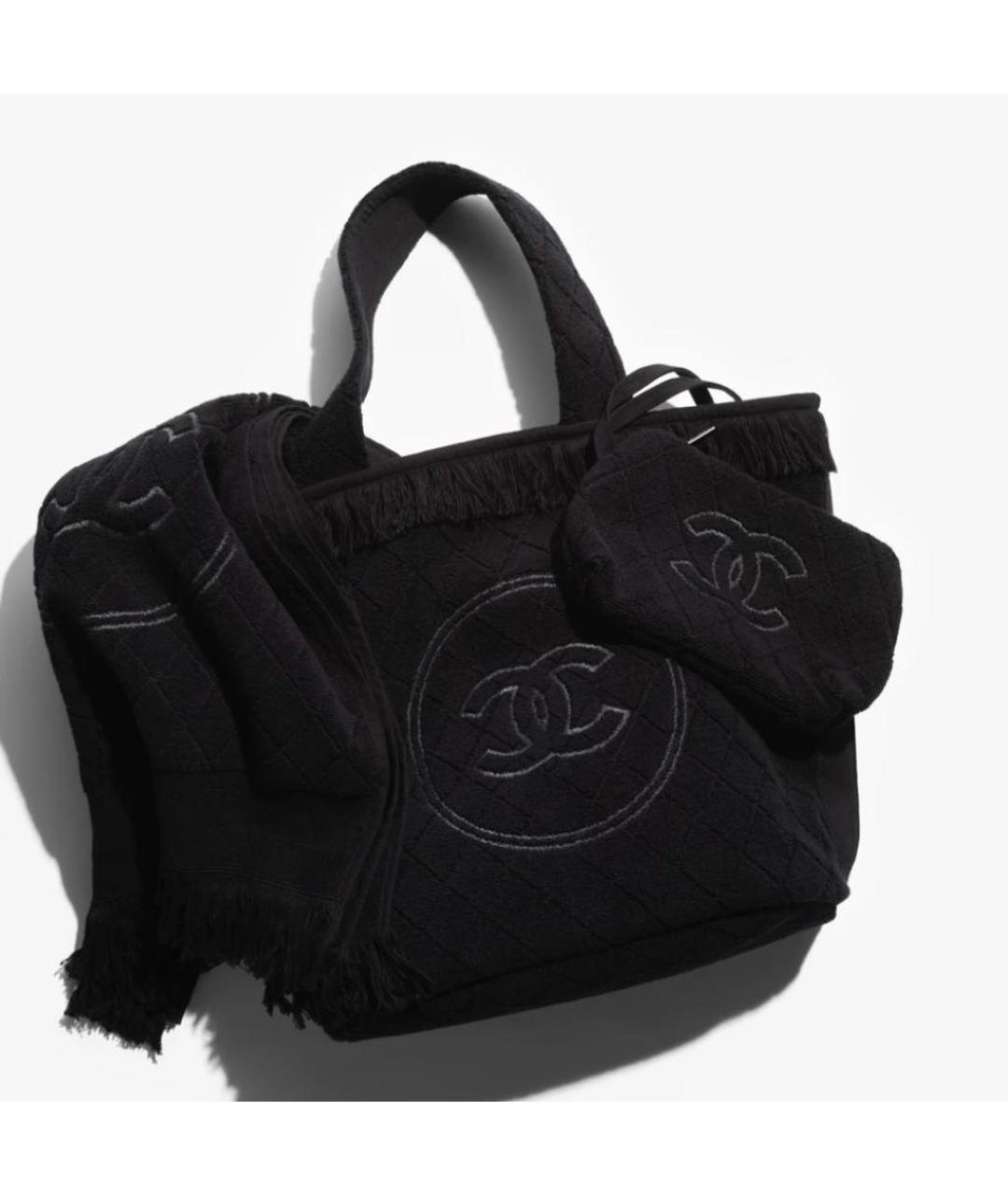 CHANEL Черная пляжная сумка, фото 3