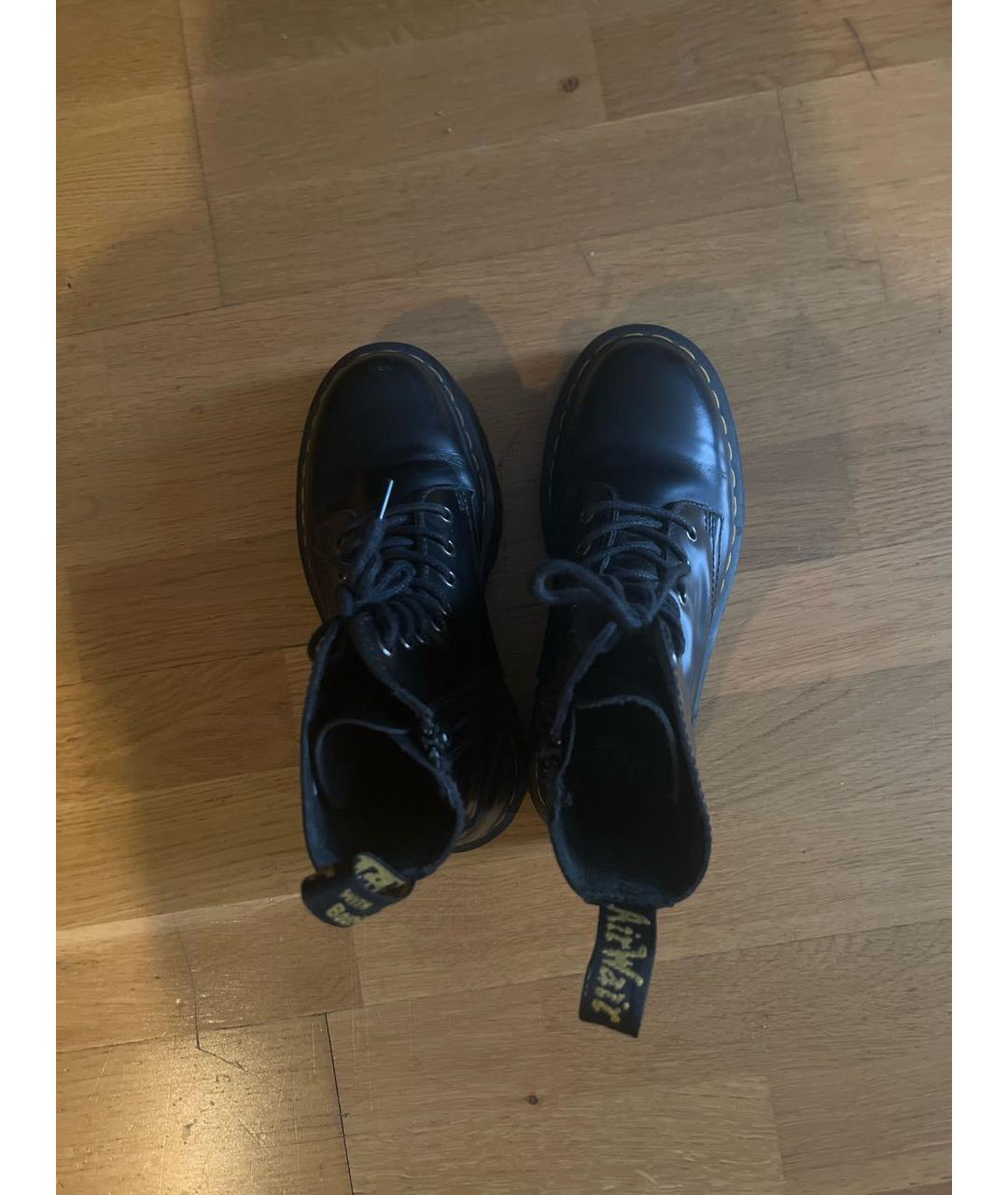 DR. MARTENS Черные кожаные ботинки, фото 3
