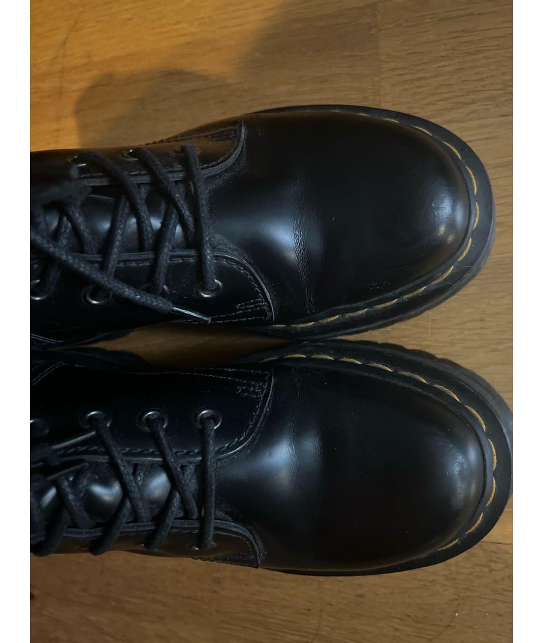 DR. MARTENS Черные кожаные ботинки, фото 7
