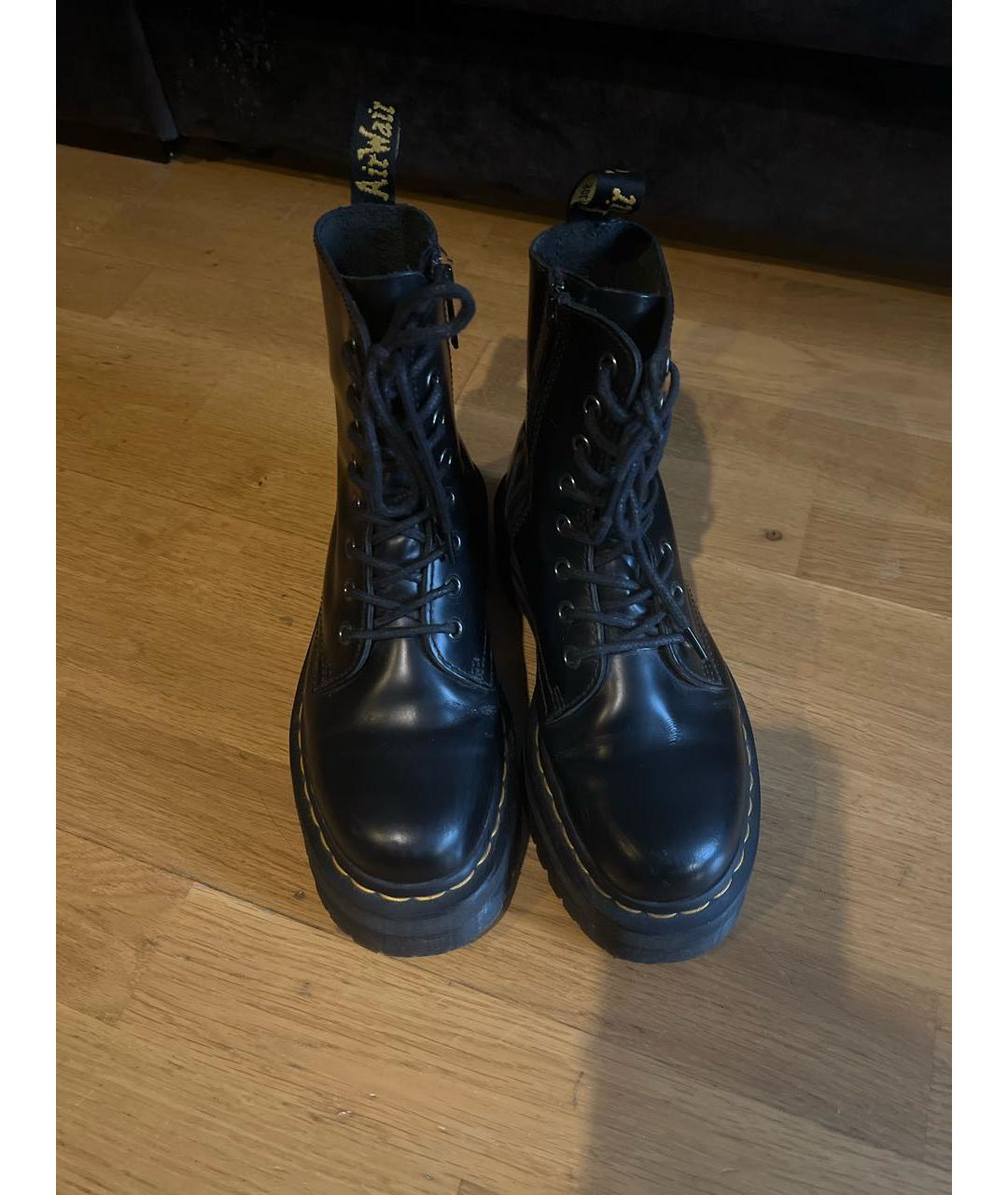 DR. MARTENS Черные кожаные ботинки, фото 2