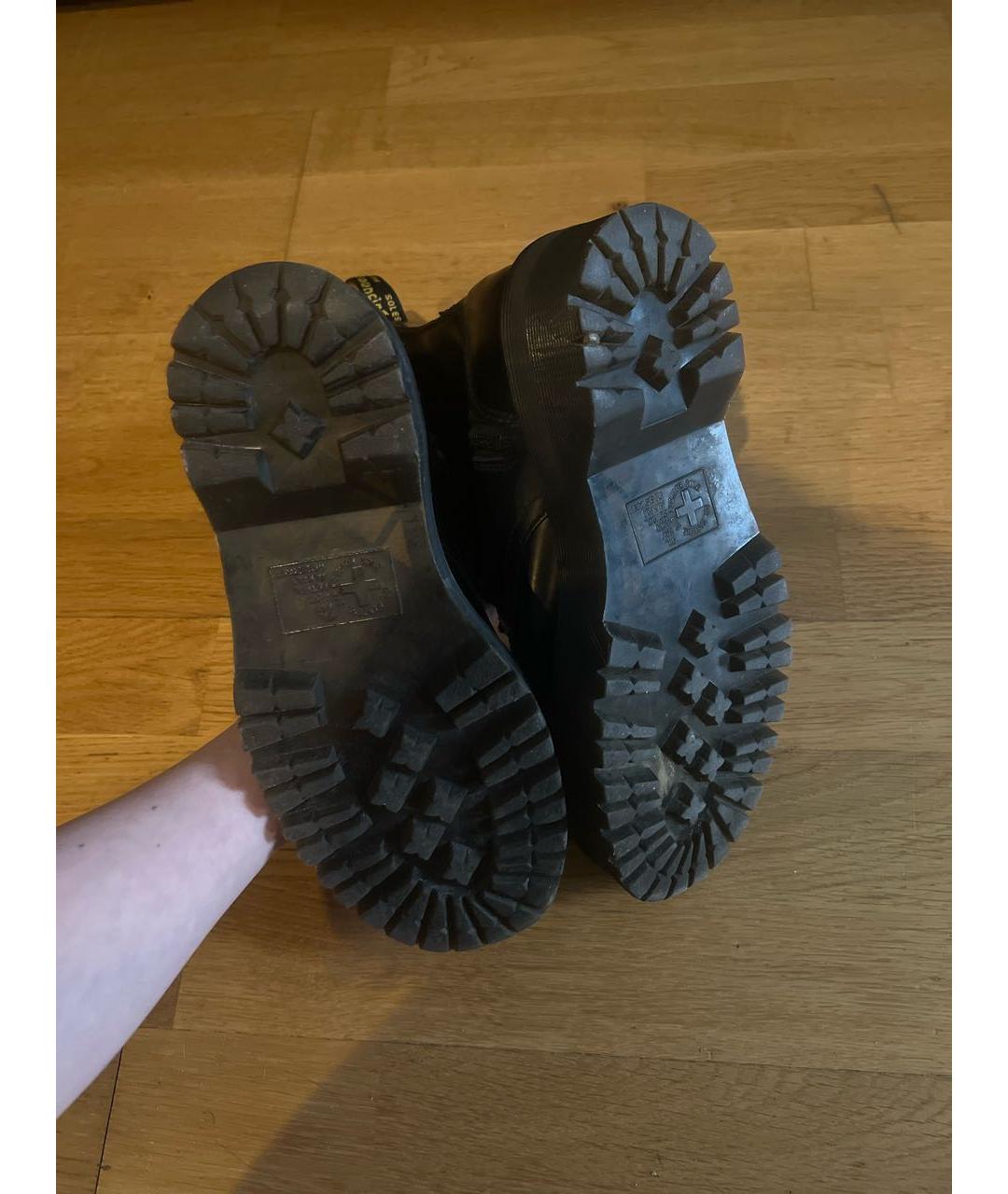 DR. MARTENS Черные кожаные ботинки, фото 5