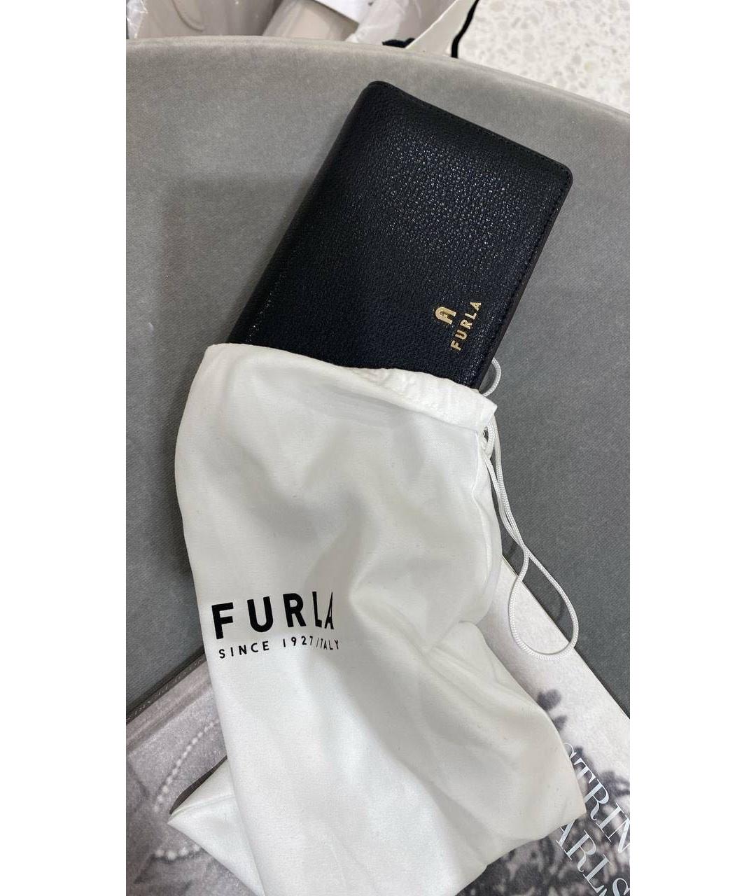 FURLA Черная кожаная сумка через плечо, фото 3