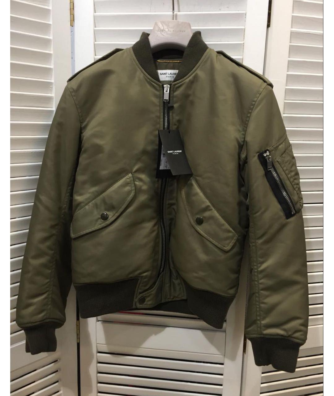 SAINT LAURENT Хаки куртка, фото 5