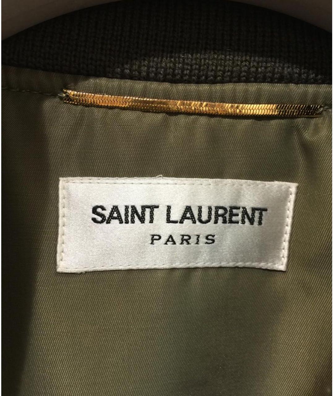 SAINT LAURENT Хаки куртка, фото 4