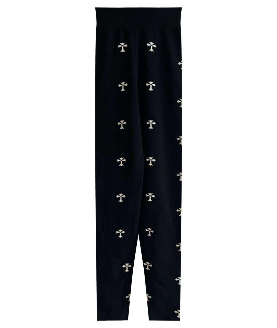 CHROME HEARTS Черные леггинсы и велосипедки, фото 1