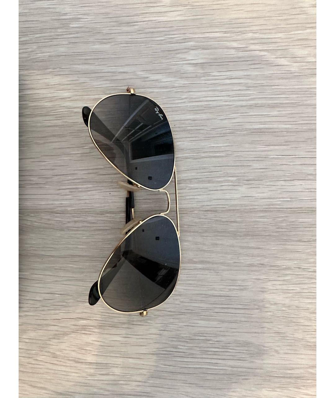 RAY BAN Черные металлические солнцезащитные очки, фото 5