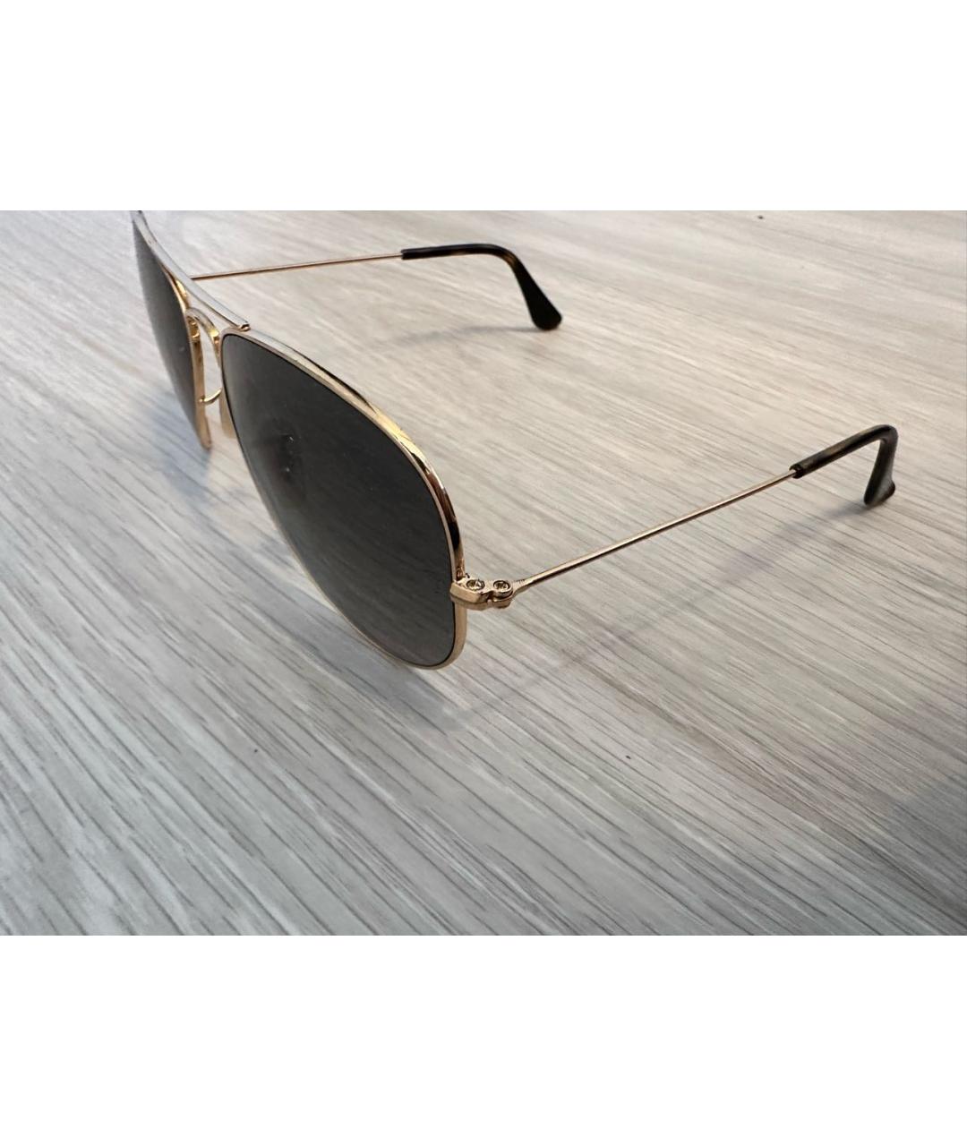 RAY BAN Черные металлические солнцезащитные очки, фото 2